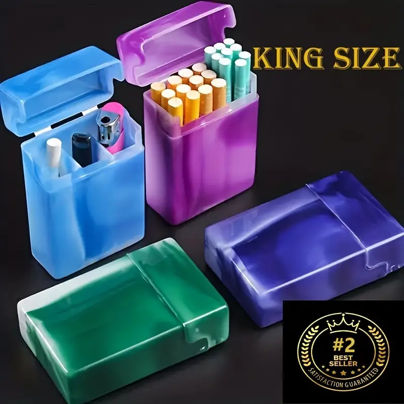 King Size Creative Divided Cigarette Case Multifunctional - Temu