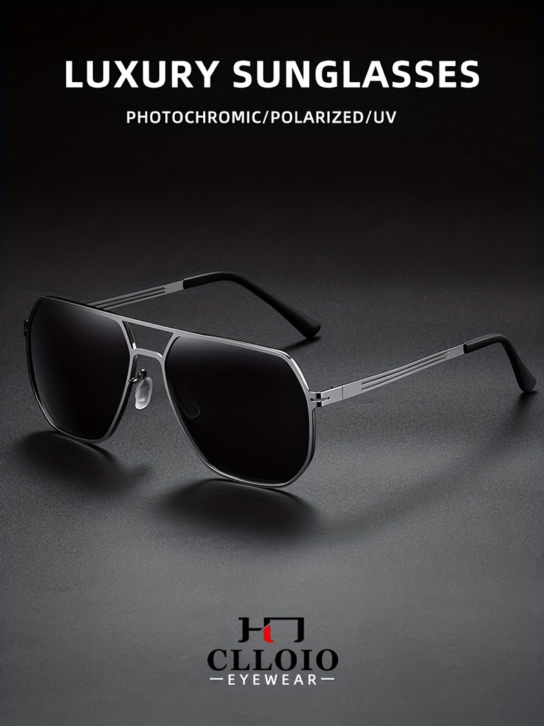 Clloio 1pc Mens Trendy High Quality Photochromic Sunglasses Mens Polarized  Sunglasses Anti Glare Driving Glasses - Jewelry & Accessories - Temu United  Arab Emirates