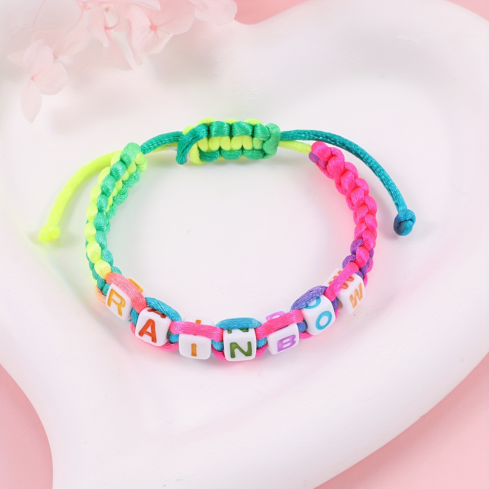 Bright Letter Beads for Bracelet, Bright Alphabet Beads for Bracelet, Pink  Letter Beads Bracelet, Fairy Kei Beads, Yume Kawaii, Yami Kawaii 