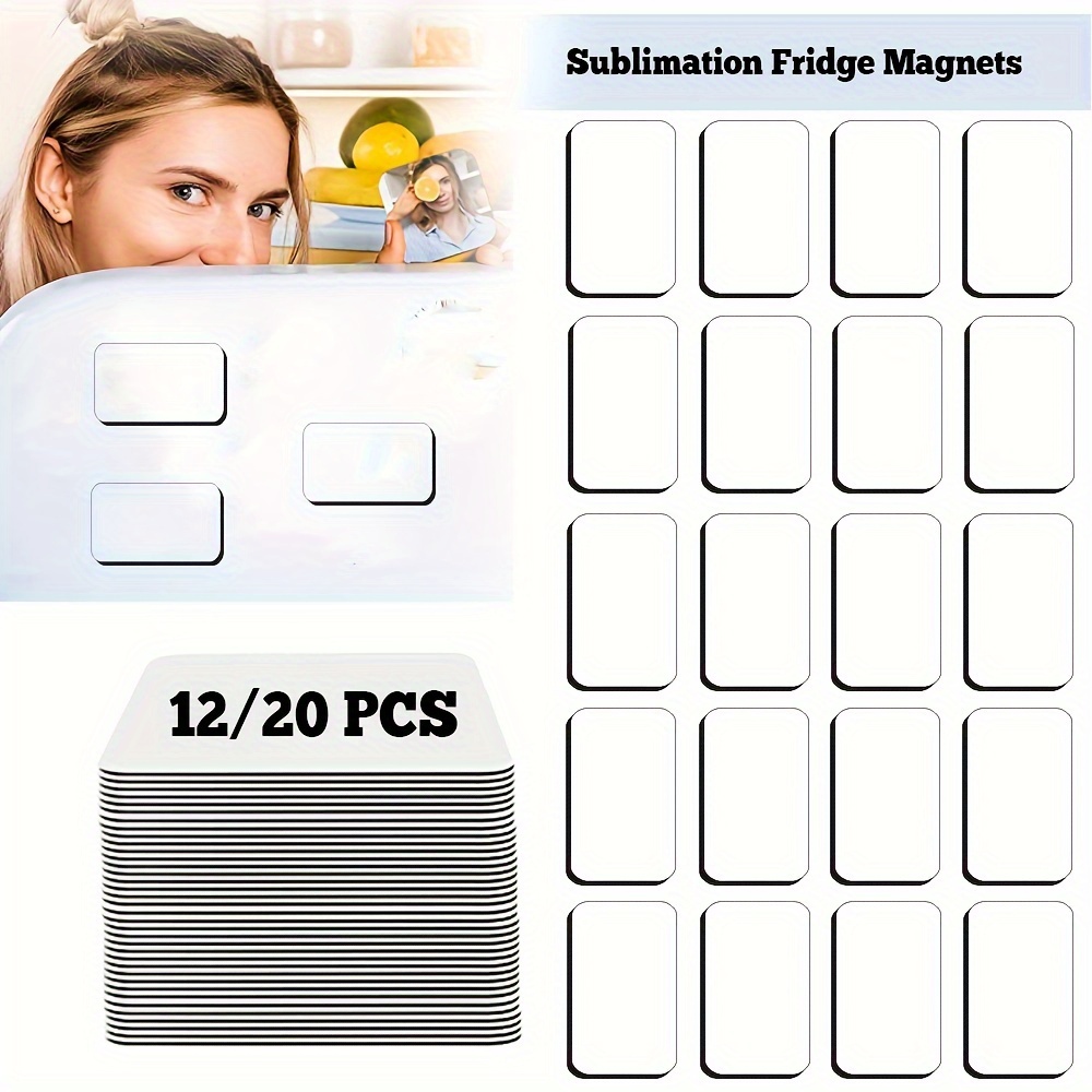 Sublimation Magnet Blanks, 30PCS Sublimation Blank Refrigerator Magnets -  Personalized Fridge Magnet Sublimation Blanks Products for Kitchen Office