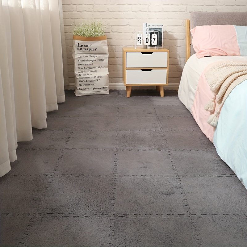 Ins Style Puzzle Square Carpet Push Bedroom Room Tile Non-slip Mat for  Living Room Rugs 30*40CM 49*66CM DIY - AliExpress