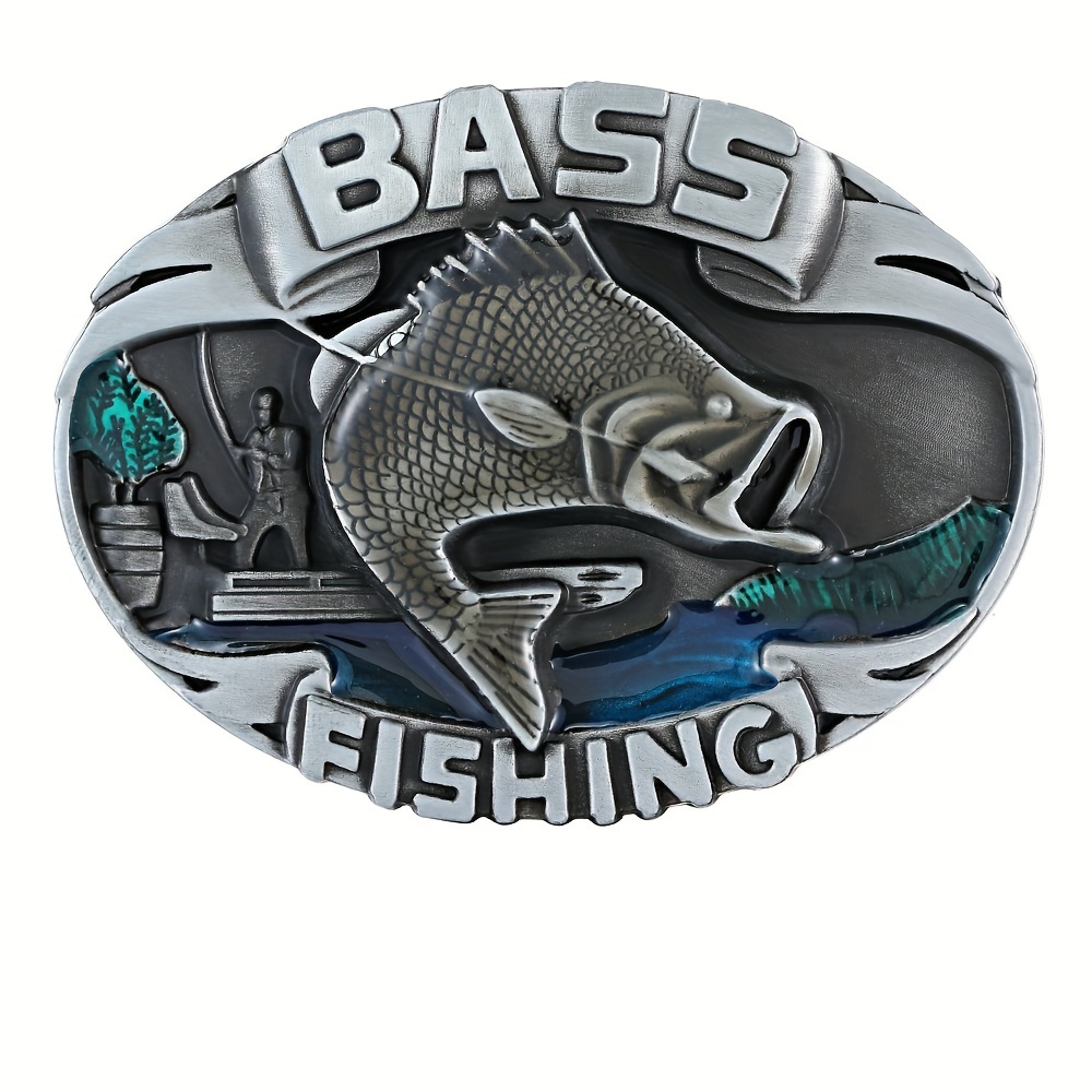 Silver Western Bass Fishing Belt Buckle Catch More Fish In - Temu Canada