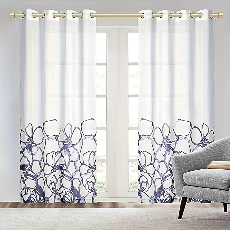 Superior Barras de cortina ajustables negras, barra de cortina expandible  de hierro y resina para ventanas con remates decorativos, colección de