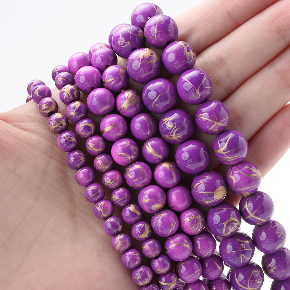 Natural Purple Sugilite Stone Beads Loose Spacer Beads For Jewelry Making  DIY Bracelet Necklace Accessories Supplies 6/8/10MM