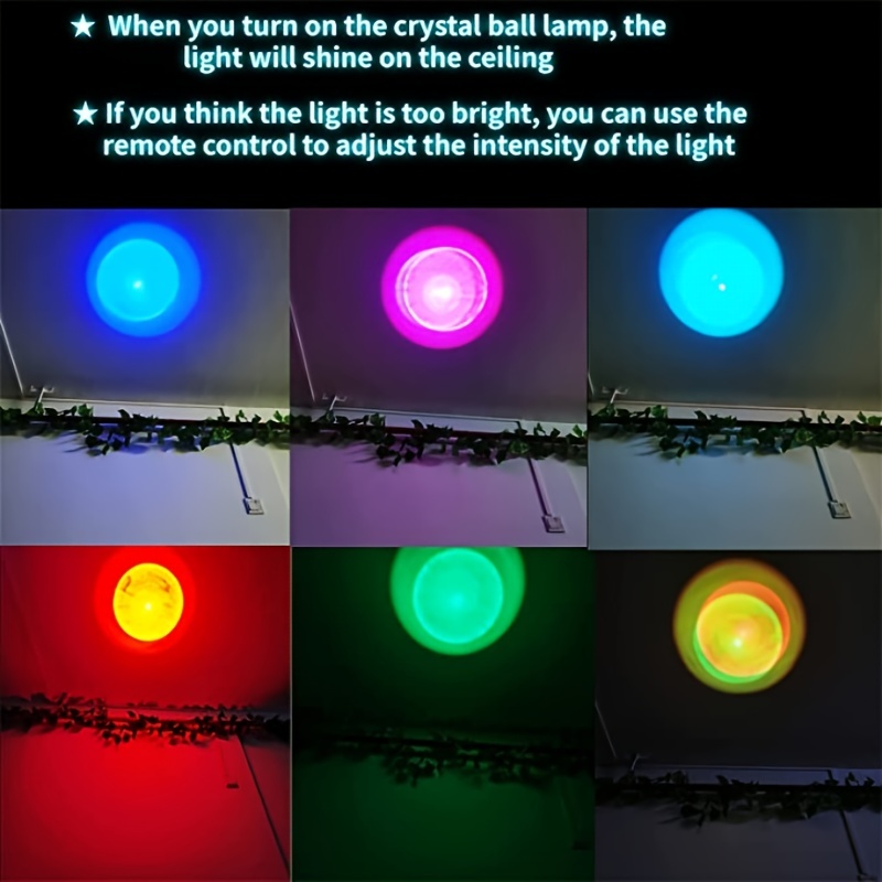 3D Crystal Ball Night Light - Laser Carved Holographic Galaxy Planet Model  Projection LED Lamp