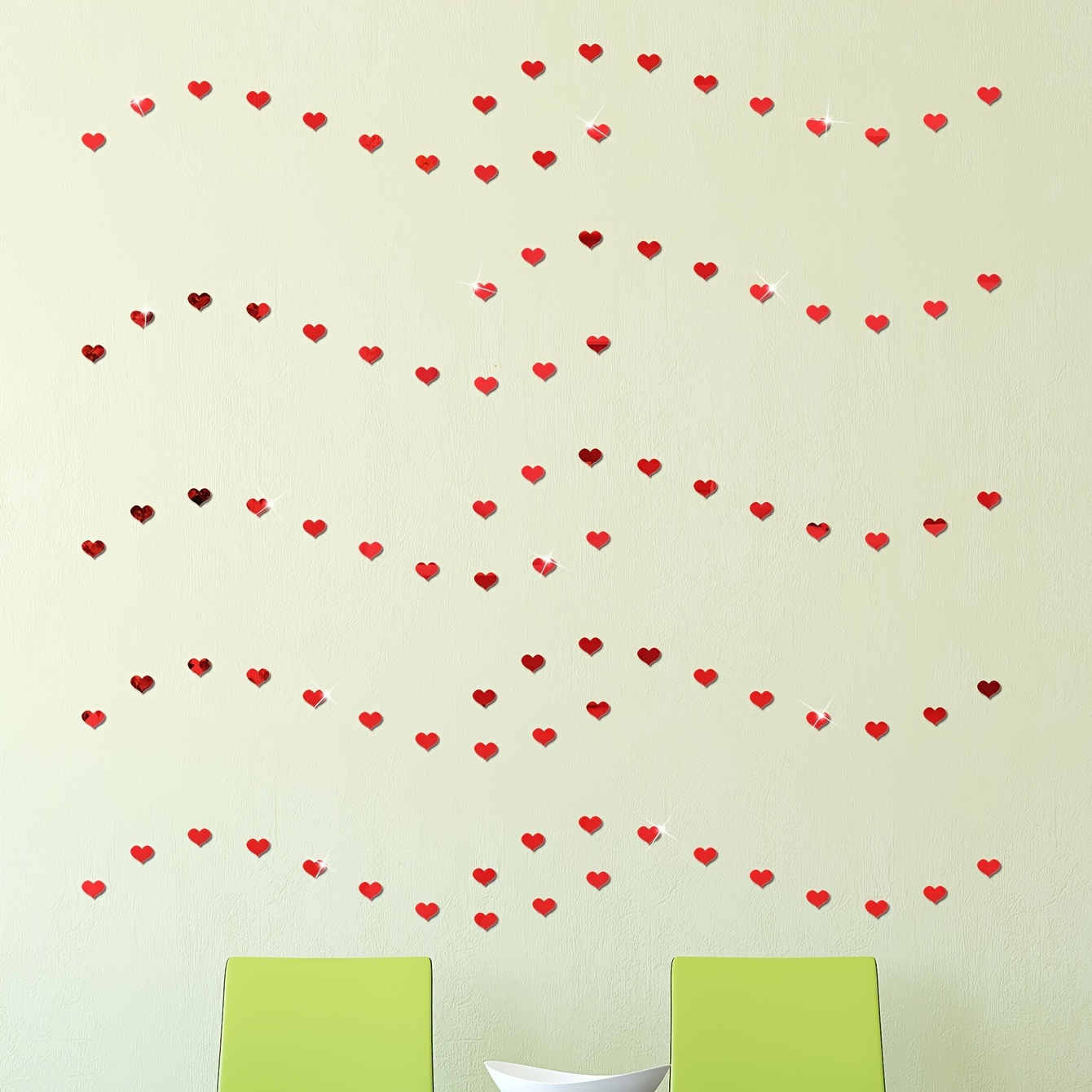 Wall Stickers Heart Shape Mirror Wall Sticker 3D Art Wall Decal Removable  Mirror Wall Sticker For Home Decoration