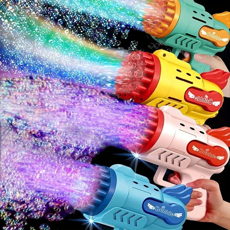 Neues Muster Bubble Gun Electric Automatic Soap Rocket Bubbles Machine  Kinder Tragbares Outdoor-party-spielzeug Led-licht Blower Toys Kinder  Geschenke (bubble Fluid Und Batterien Nicht Enthalten) - Spielzeug & Spiele  - Temu Austria