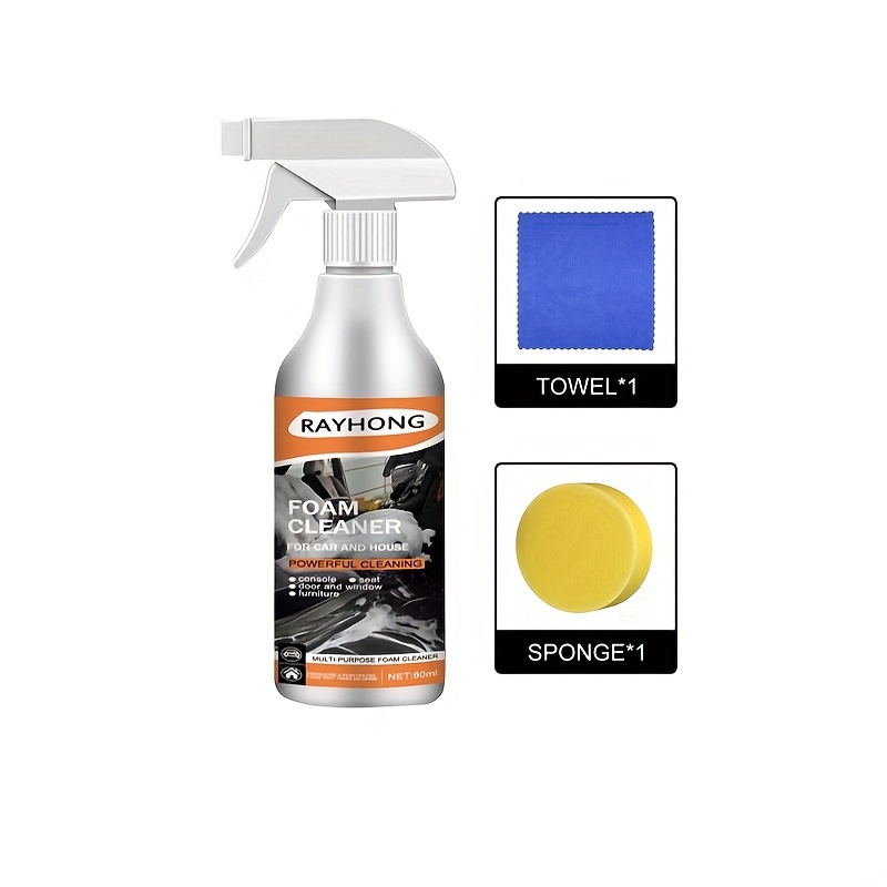 Automotive Supplies, Multifunctional Foam Cleaner, Waterless Glass PU  Leather Plastic Interior Cleaning, Powerful Stain Remover, Car Wash Liquid