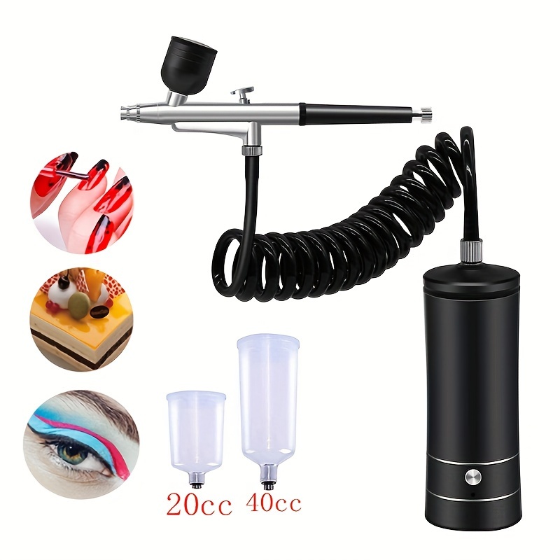 1pc Mini Airbrush Kit With Compressor, Two Modes In 23/27 PSI Handheld  Airbrush For Painting, Tattoo, Nail Art, Model Coloring, Makeup, Oxygen  Injecti