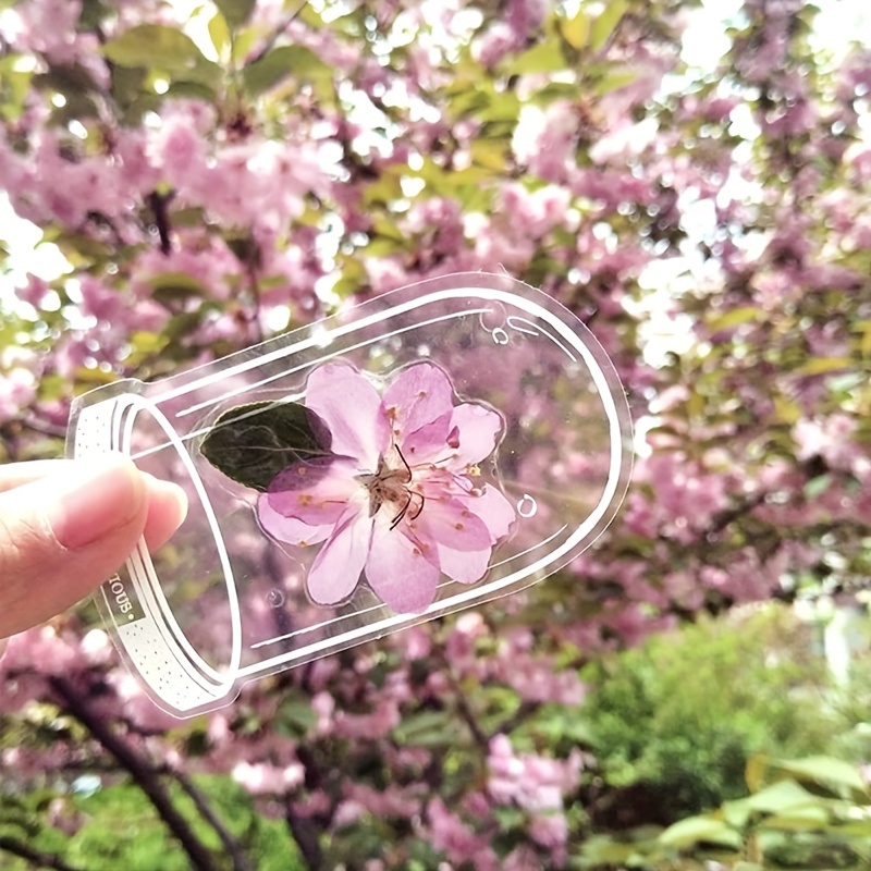 20 Adesivi Segnalibri Grandi Trasparenti Fiori Secchi 4 - Temu Italy