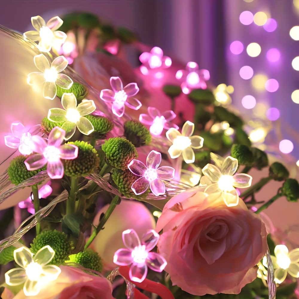 Guirlande Lumineuse LED En Fleurs De Cerisier D'extérieur - Temu France