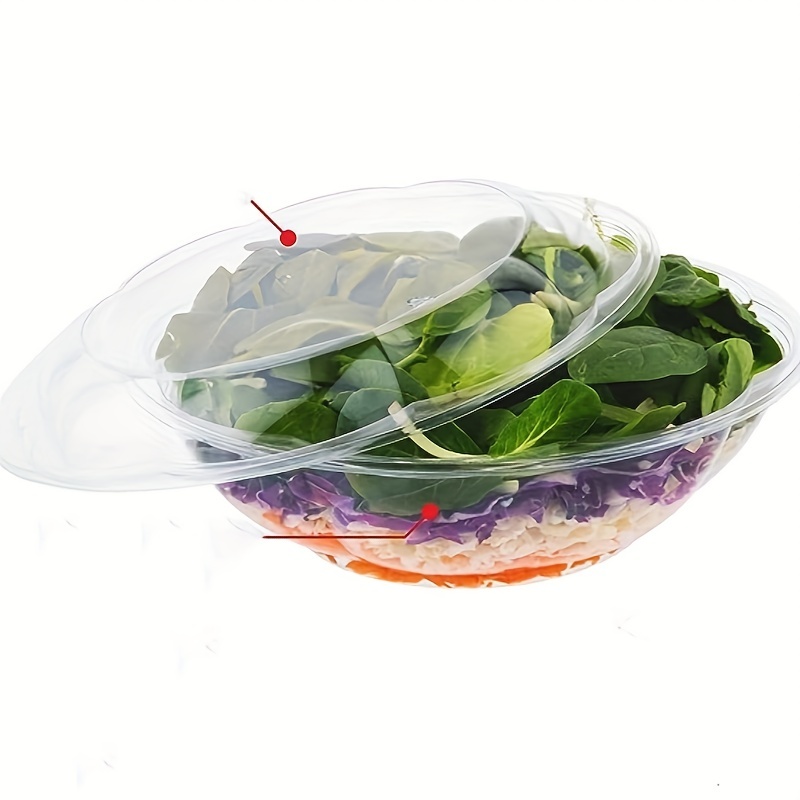 Clear Plastic Bowl Box Lid Plastic Salad Bowl Box Lid - Temu
