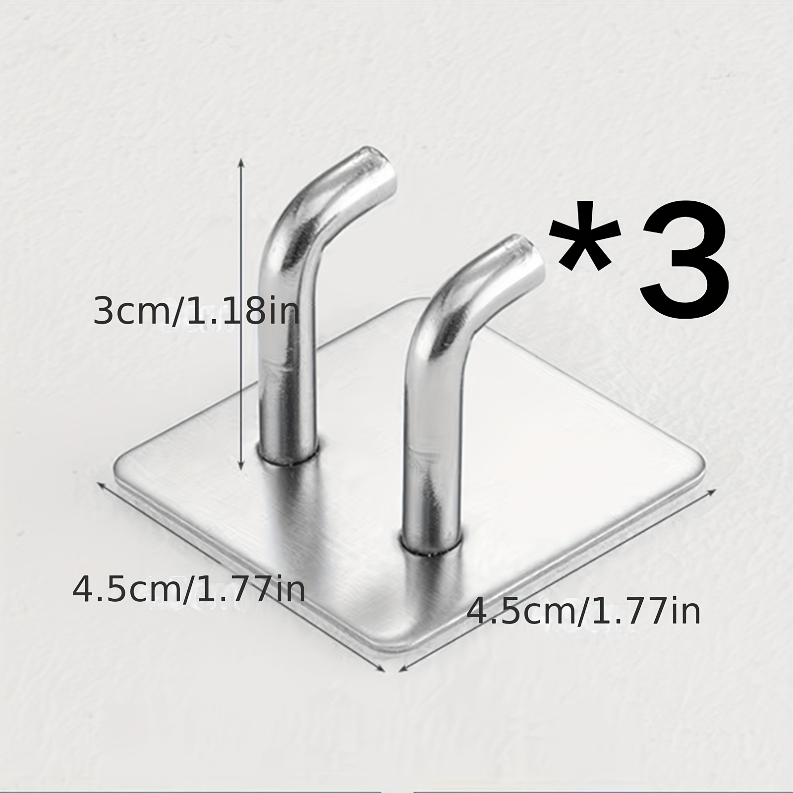 Adhesive Hooks, Sus 304 Stainless Steel Round Adhesive Hooks, Heavy Duty  Waterproof Stainless Steel Self Adhesive Hooks, Shower Wall Hooks, Bathroom  Kitchen Towel Adhesive Hooks - Temu