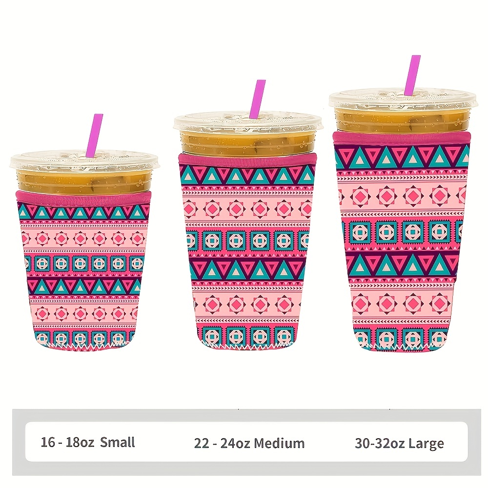 BAXENDALE AND CO Reusable Neoprene Insulator Sleeves Iced Coffee