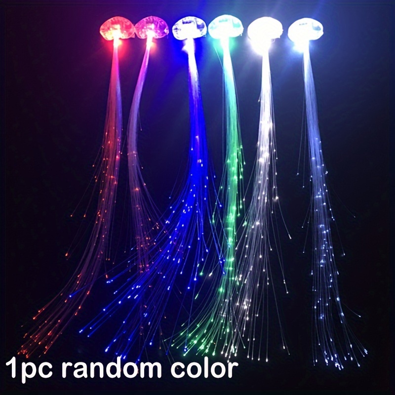 15 Pack Led Light Up Fairy Hair Accessories Braid Extension Clips For Women  Girls, Glow In The Dark Party Favors Supplies Neon Rave Accessories Wig Fo