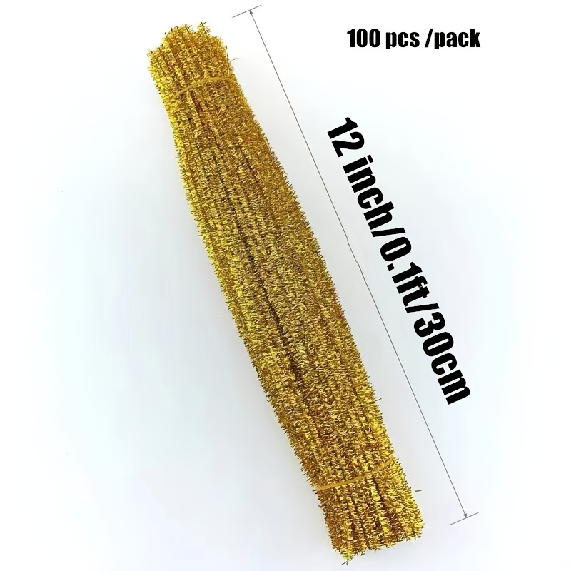 Glitter Sparkle Pipe Cleaners Tinsel Chenille Stems, Pipe Cleaners