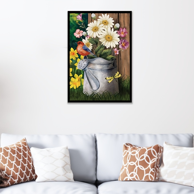 Diamond Painting Flowers Bottle Full Drill Diamond Painting Flowers Diamond  Art Kits For Adults,daisy Diamond Painting Crafts For Home Wall Decor