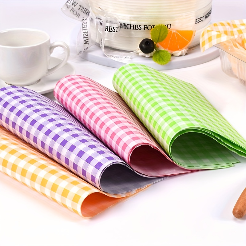 Non stick Plaid Wax Paper Sheets For Sandwiches Burgers And - Temu