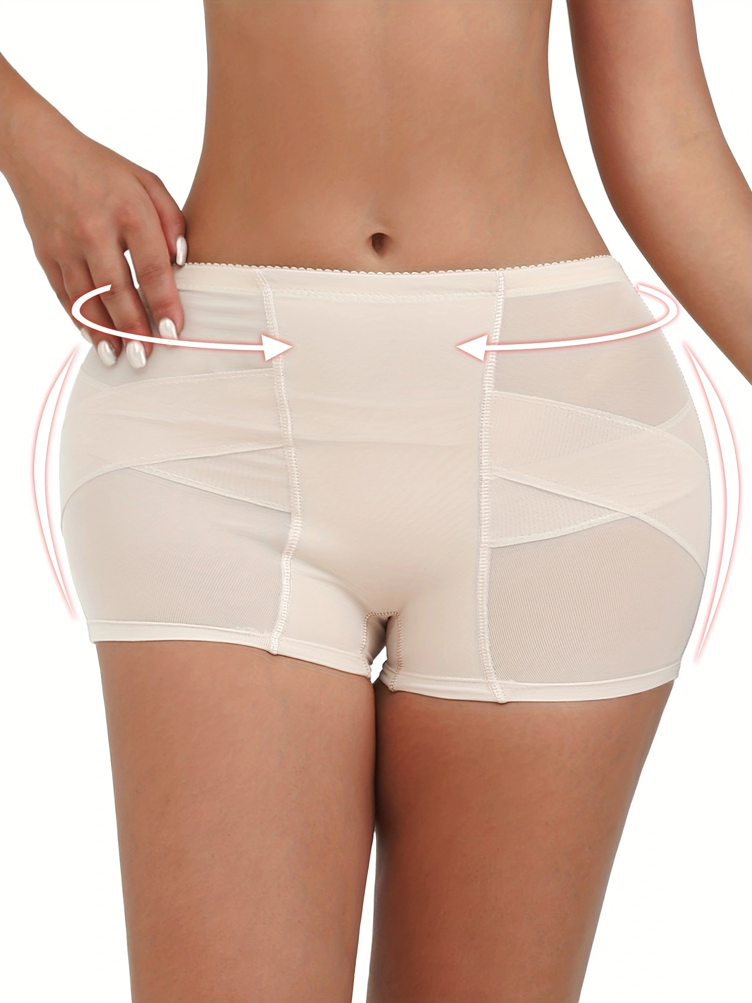 Women's Mesh Padded * Butt Shaper Butt Lifter Boyshort Panties, Hip  Enhancer Shapewear Panties, Women's Lingerie & Underwear