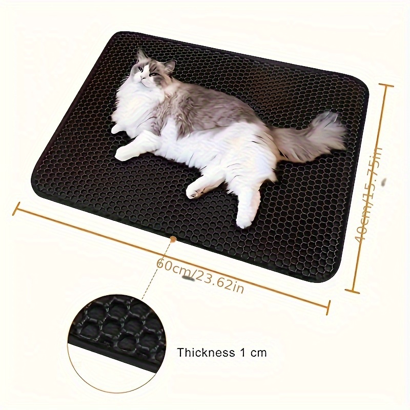 Tapis de litière pour chat double couche, résistant aux rayures,  fournitures
