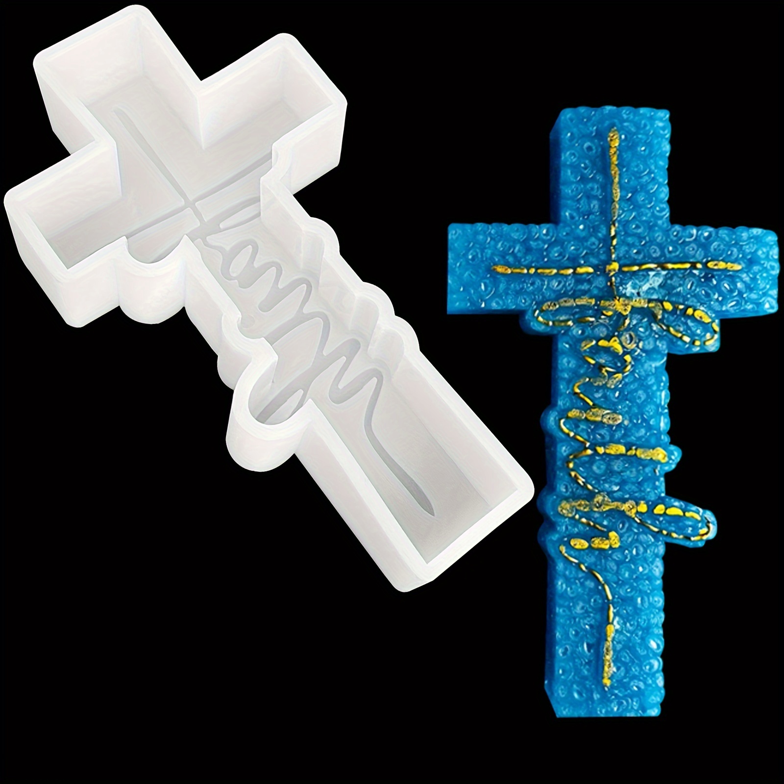 Cross Pendant Silicone Car Freshie Mold Silicone Mold For - Temu