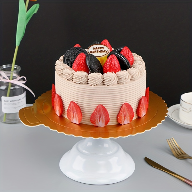 Tableros redondos blancos para tartas | Paquete de 25 – 12 pulgadas |  Círculos redondos de cartón | Bandeja base desechable para pastel |  Suministros