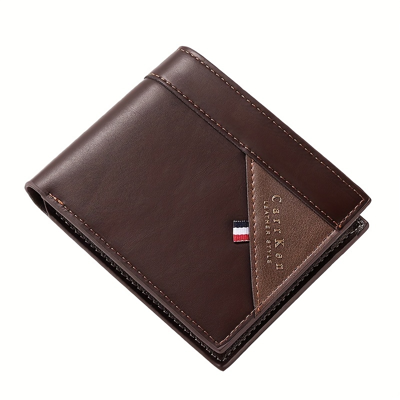 CarrKen Men's Short PU Leather Wallet with Money Clip