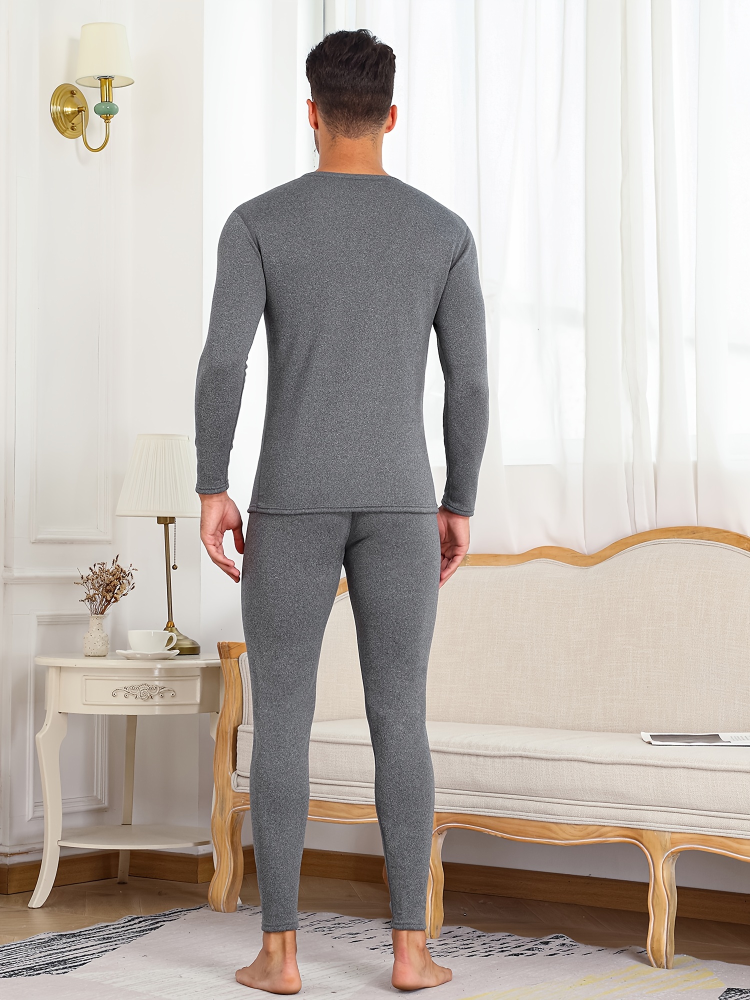 Stay Warm Look Stylish: Men's Thermal Underwear Set - Temu