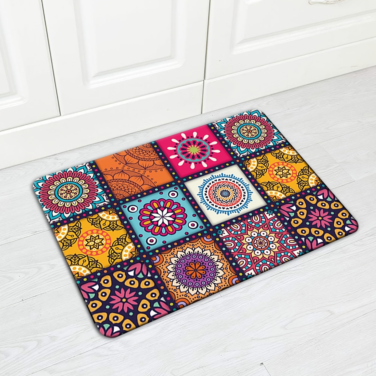 Moroccan Ethnic Style Mat Anti slip Bath Mat Bathroom Small - Temu