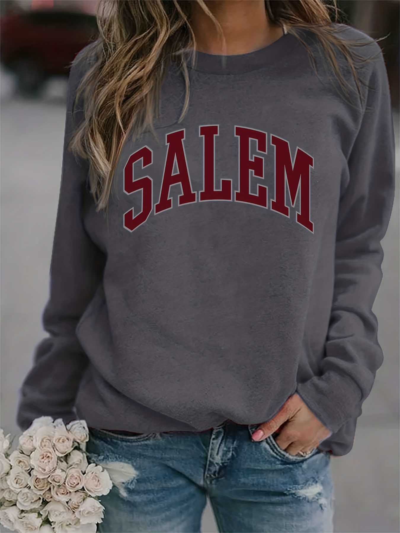 Salem Sportswear Women's Sweatshirt - Grey - L