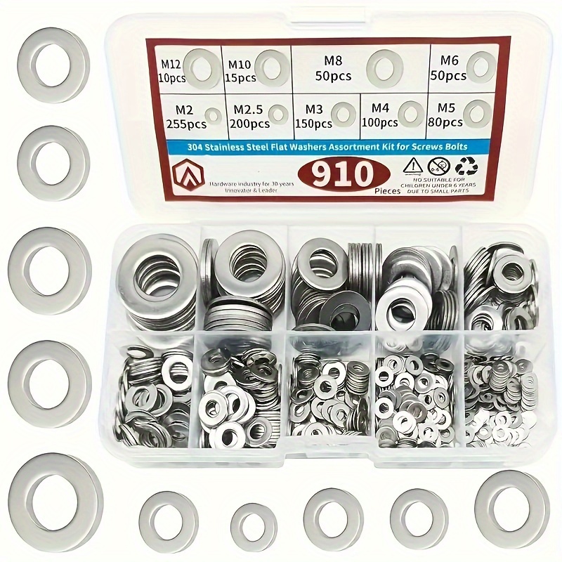 580 Stück 304 Edelstahl flachunterlegscheiben - Temu Germany