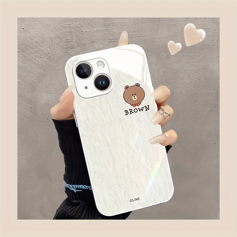 Creative Cute Bear Pattern Phone Case Iphone 15 14 13 12 11 - Temu ...