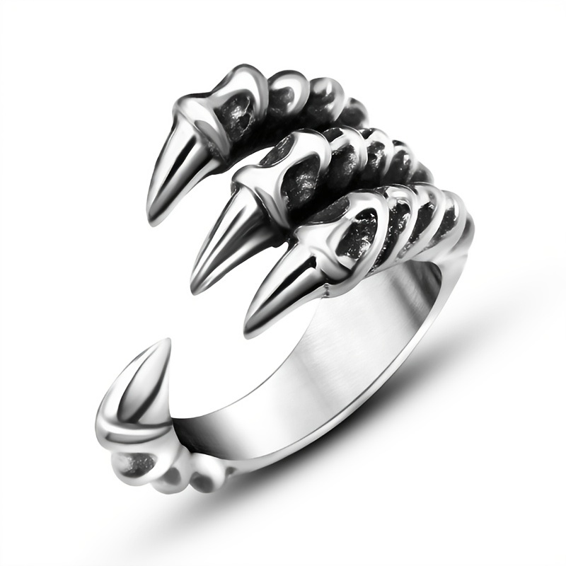 Vintage Punk Dragon Claws Ring for Men