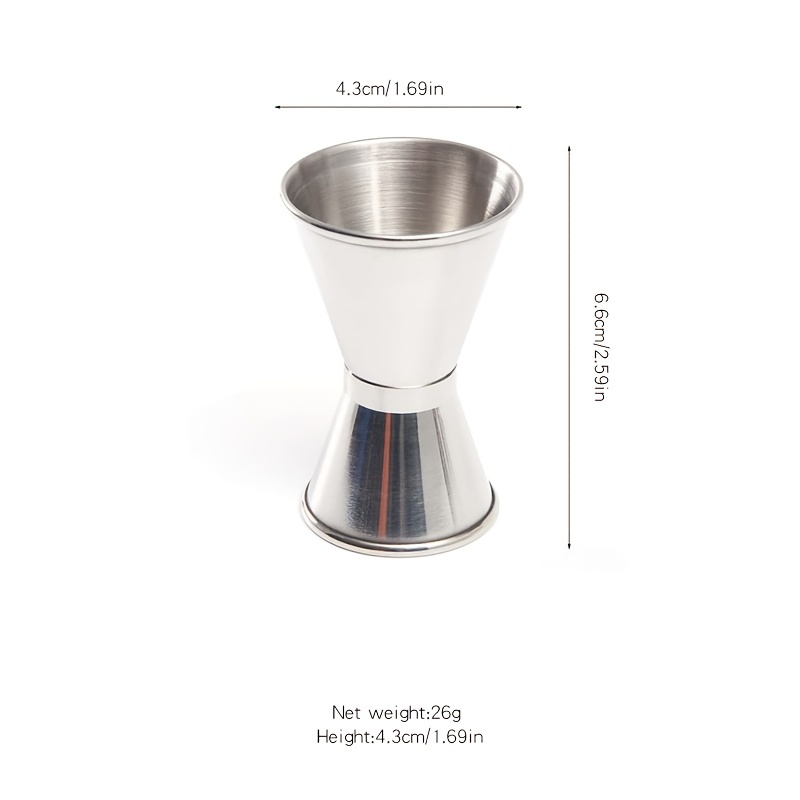 Bar Cocktail Jigger Measured Double 1-6 oz Measuring Jiggers, Stainless  Steel