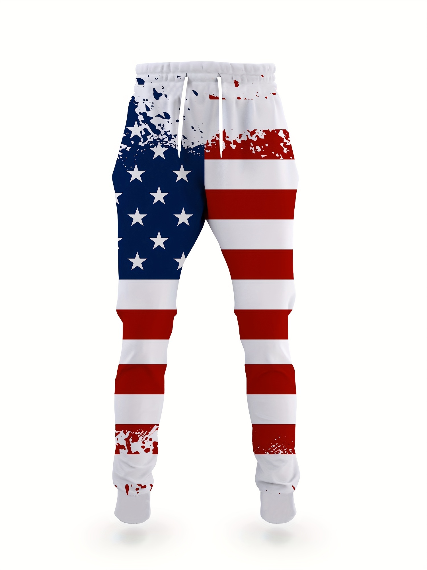 Men's Casual Usa Flag Pattern Print Comfy Pants Trendy Loose - Temu Canada