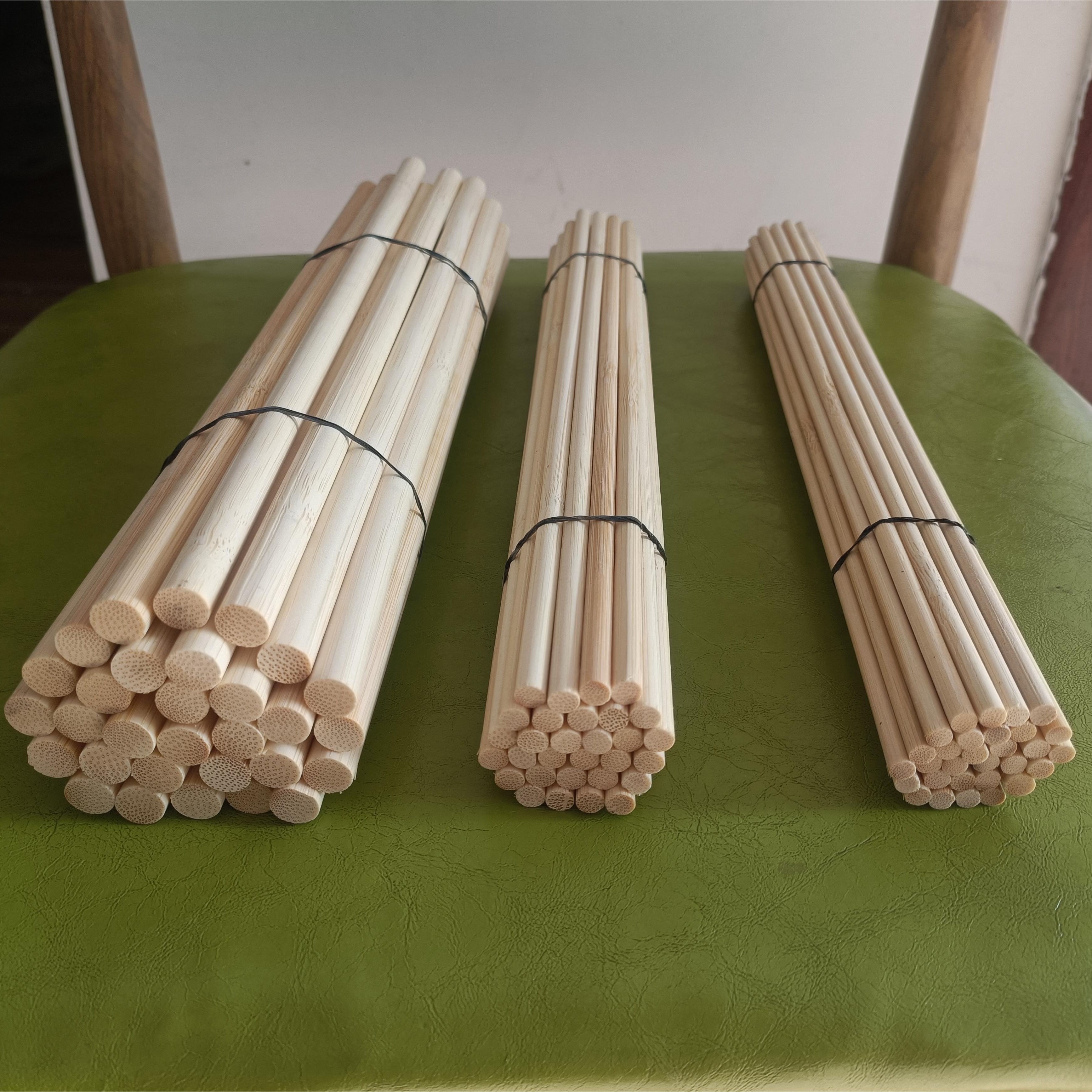15.7 Inch Natural Bamboo Sticks for DIY Crafts Miniature Making, 100 Pcs