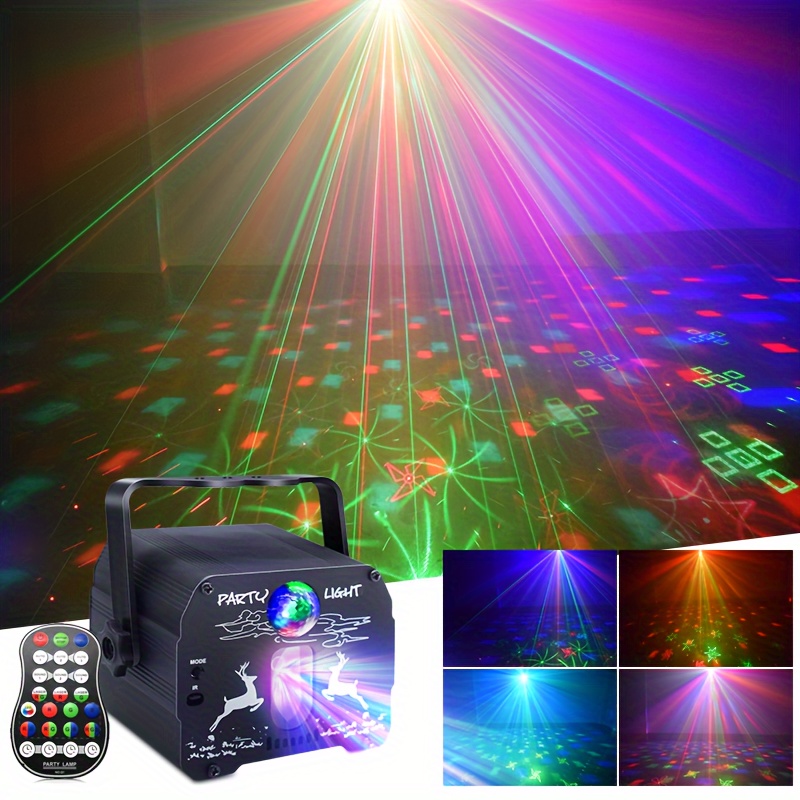 Party Lights DJ Disco Lights, RGB Led Sound Activated Laser Light with  Remote Control, USB Powered Flash Strobe Stage Lights for Parties Christmas