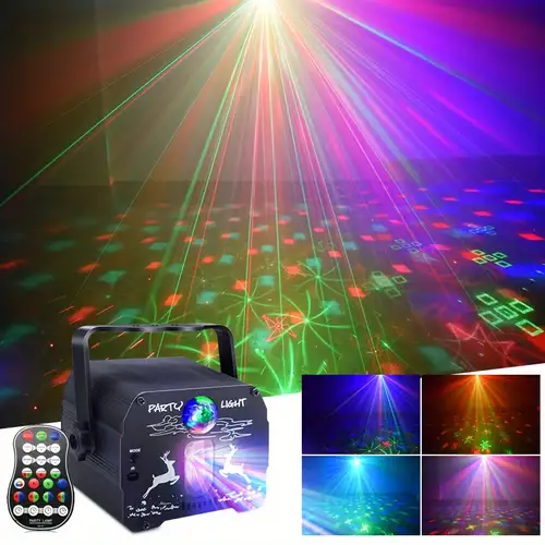Disco Light RGB Sound Activated Laser DJ Party Lights USB Strobe Projector  Dmx Flashing Ball Stage