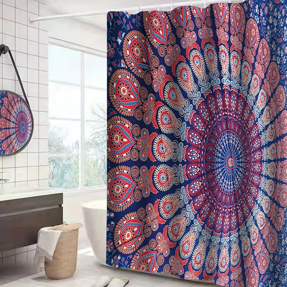 Aesthetic Shower Curtain Set Vintage Ethnic Bathroom Decor - Temu