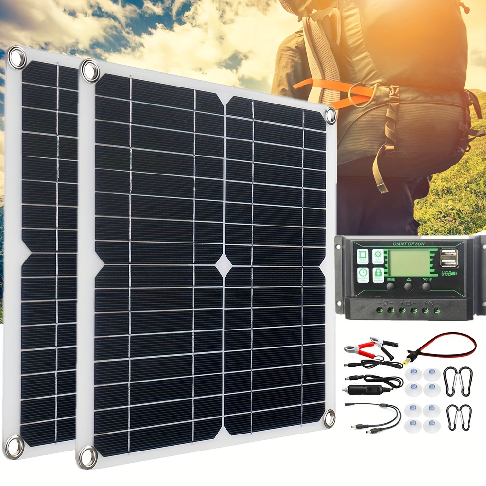 1 Pack 100watt 23.5% Alta Tasa Crecimiento Panel Solar - Temu