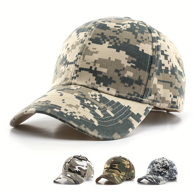 Men Women Camo Cotton Baseball Cap Adjustable Strapback Camouflage Trucker  Hat