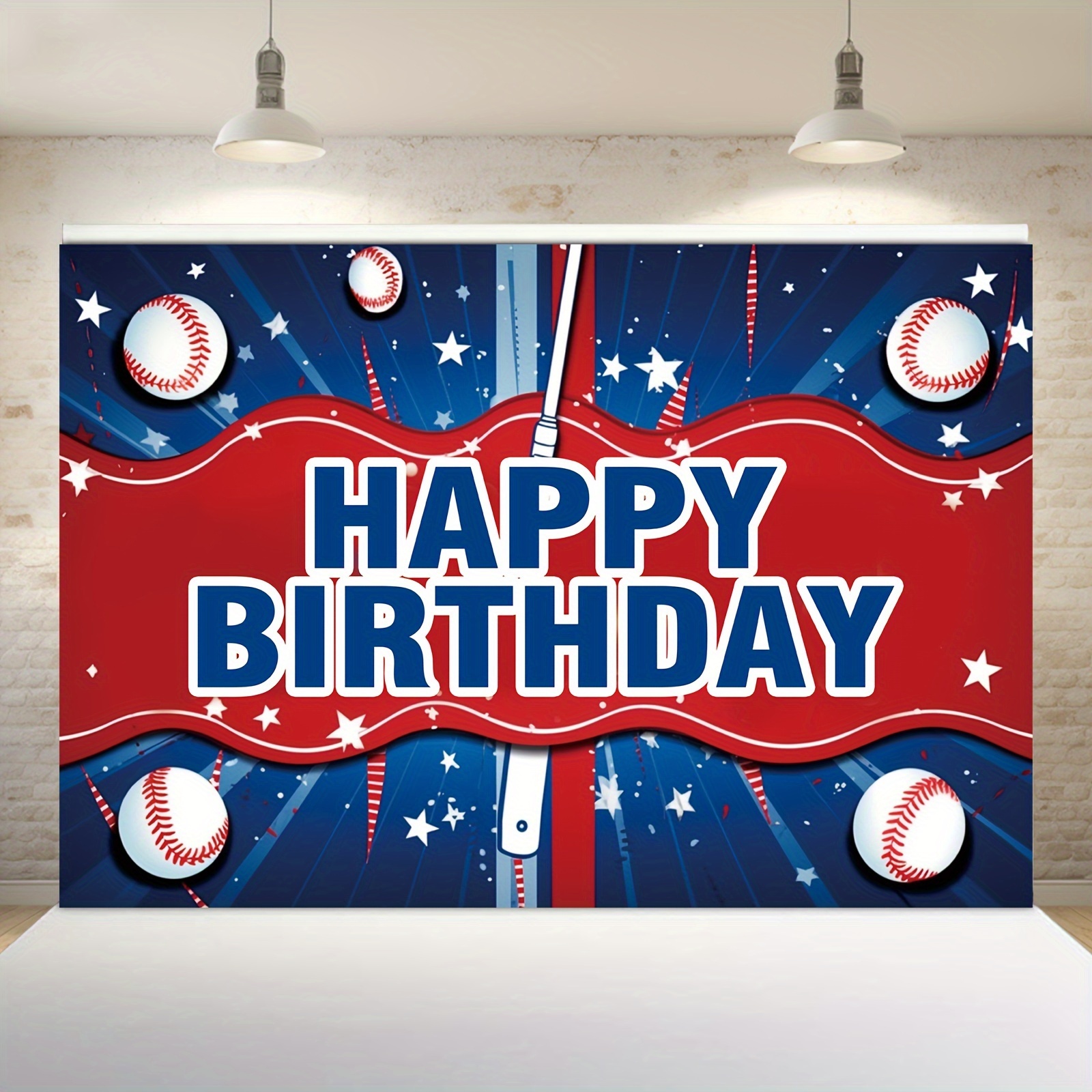 1pc Baseball Birthday Backdrop, Sports Theme Photo Background, Baseball  Happy Birthday Banner For Boy And Baseball Fans Birthday Party Supplies,  59x39