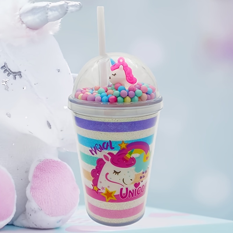 Magical Unicorn Tumbler Cup: Double Wall Reusable Plastic Water