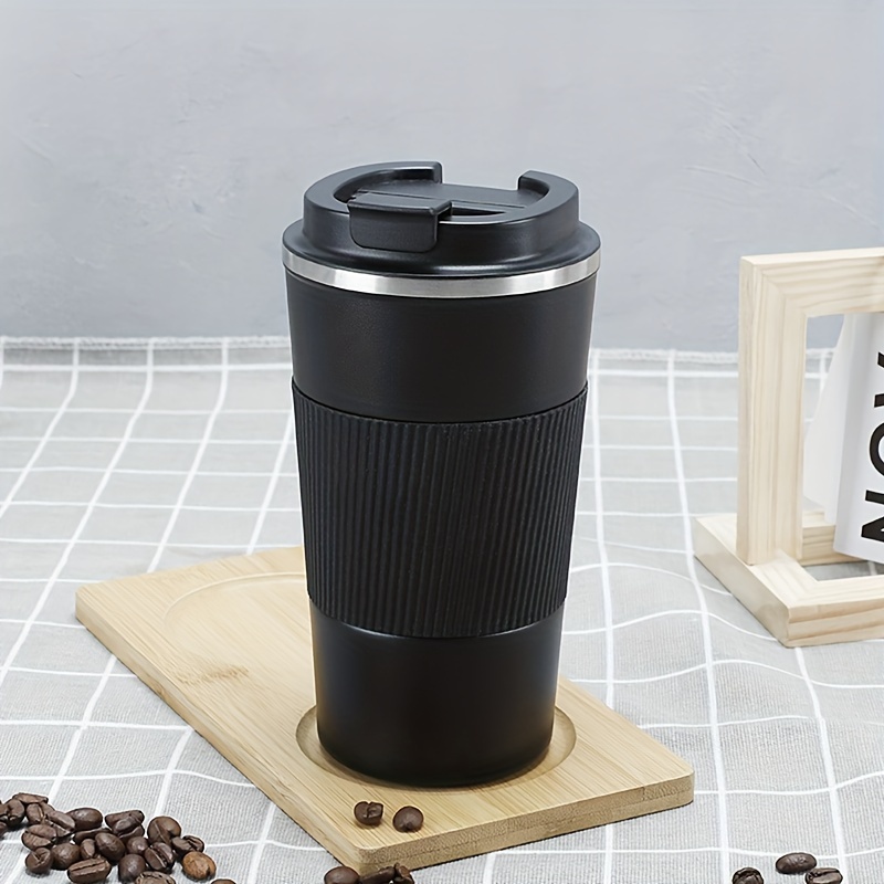 

1pc 380ml/12.85oz 304 Stainless Steel Insulated Water Cup, Reusable Leakproof Vacuum Coffee Mug, Suitable For Travel, Car Driving, Office, Outdoor Activities