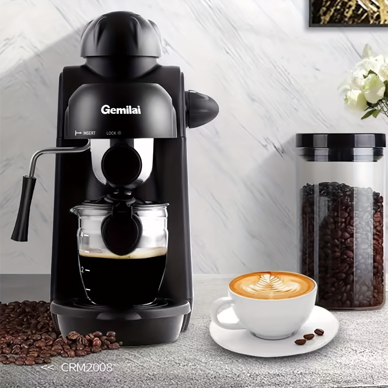 HiBREW-cafetera automática 3 en 1 para capuchino, máquina de café expreso y café  molido con