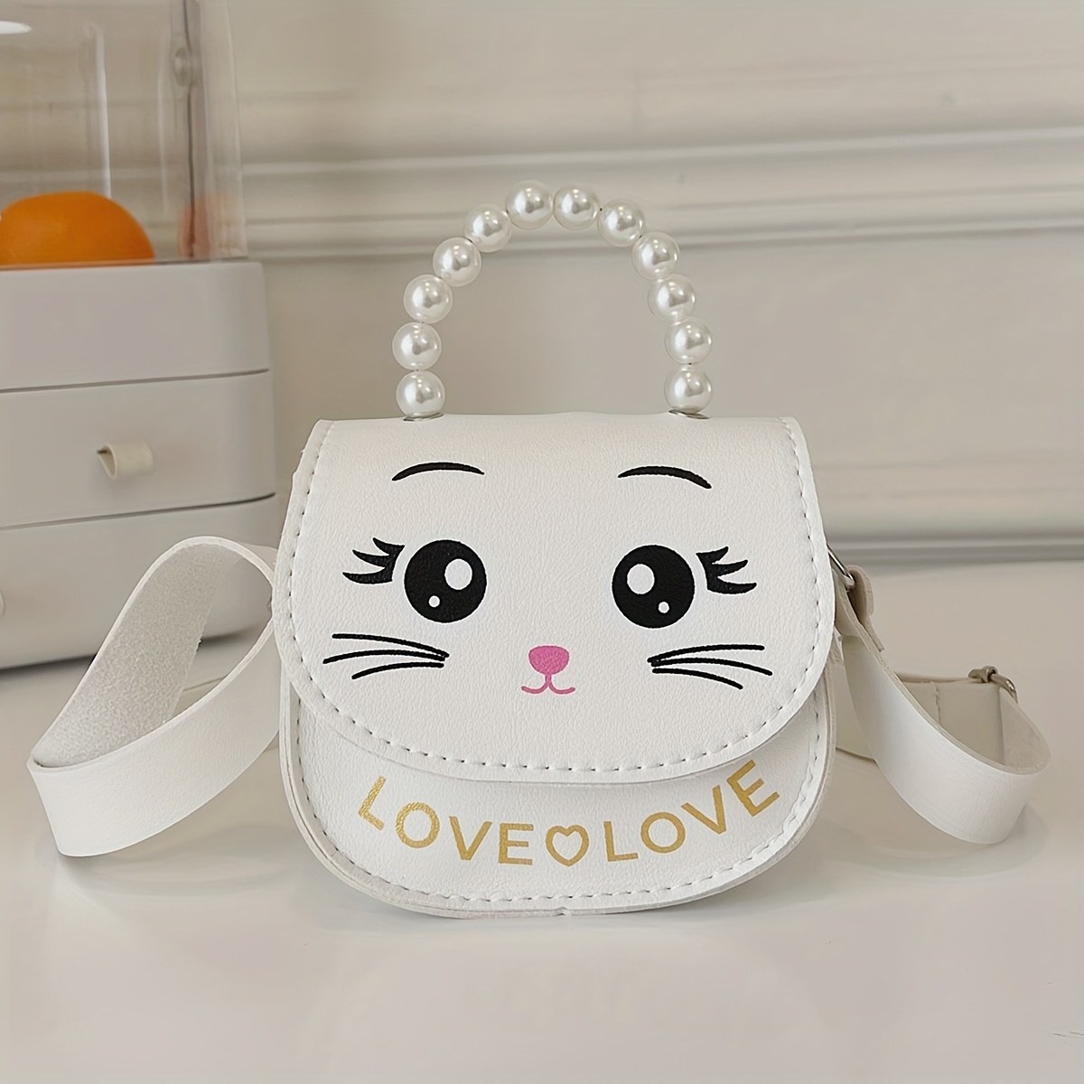 Girls Shoulder Bag Little Girls Handbag Mini Flap Bag Purse Small Wallet  Bag Crossbody Bag for Girls Kids Toddler-White