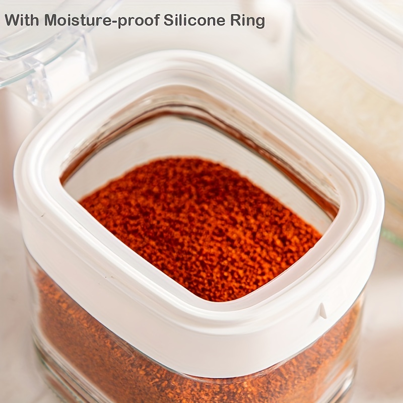 Seasoning Pot Kitchen Spice Pot Cute Glass Seasoning - Temu