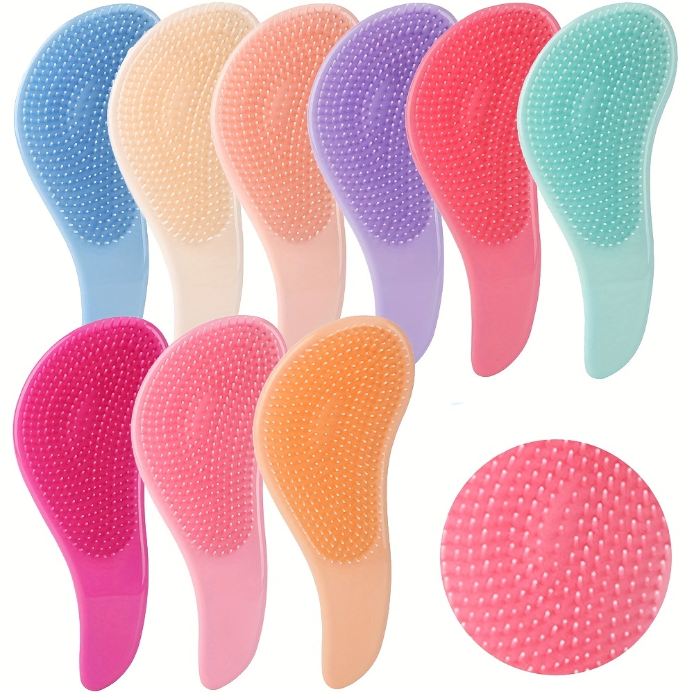 

1pc Portable Macaron Color Hair Brush Scalp Massage Relaxation Brush Anti Knot Tangling Comb Fluffy Hair Styling Tools For All Hair Types Suitable For Home Travel Uses