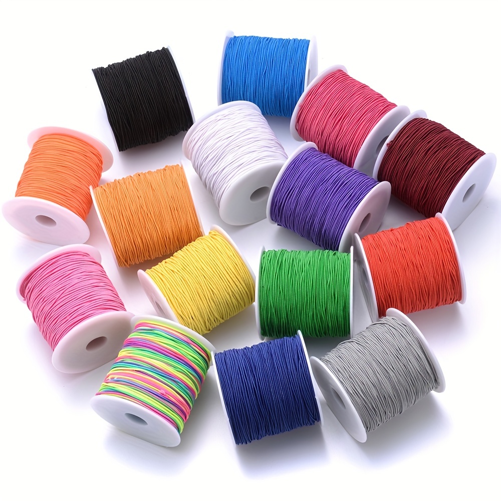 Color 1mm 100M 1 Roll Nylon Thread Cord String Rubber Elastic