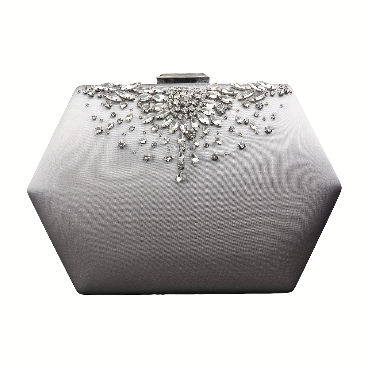 Rhinestone Decor Hand Box Bag, Flower Pattern Clutch Evening Purse, Small  Chain Square Bag For Party - Temu